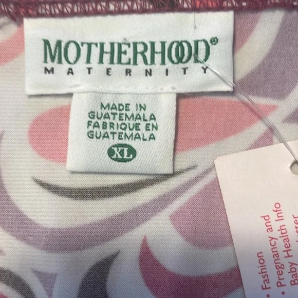 Motherhood Maternity Pink and White Patterned Dress size XL - Picture 7 of 9